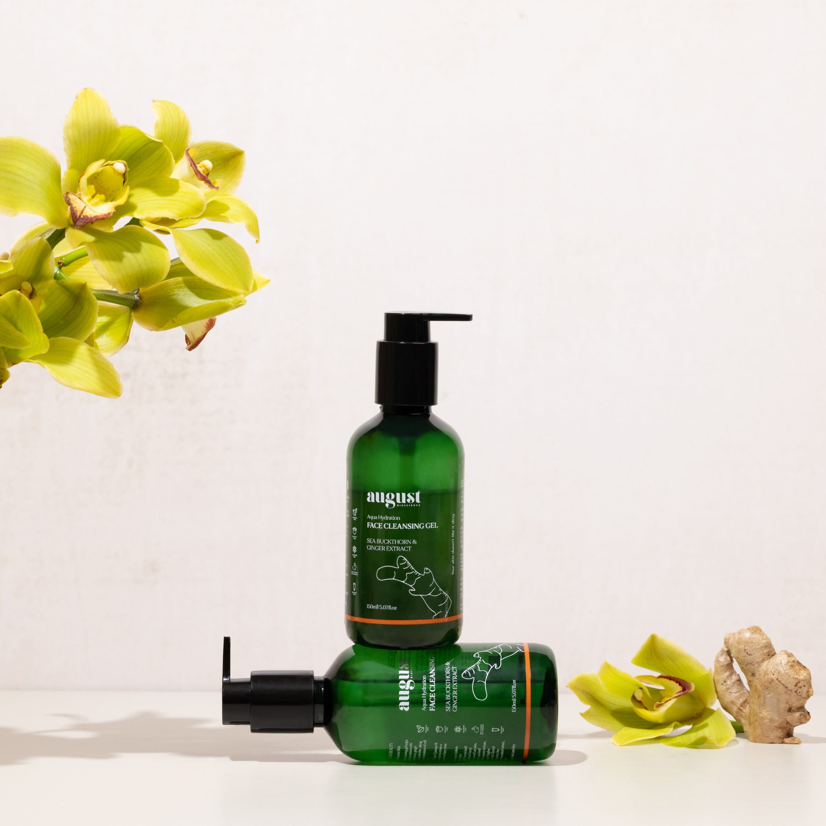 Sea Buckthorn & Ginger Extract Face Cleansing Gel (150ml) - August Bioscience