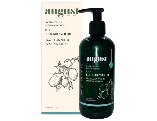 AHA Body Shower Oil with Brazillian Nut & Passion seed Oil for Soothening Skin &  Reducing Redness (250ml)